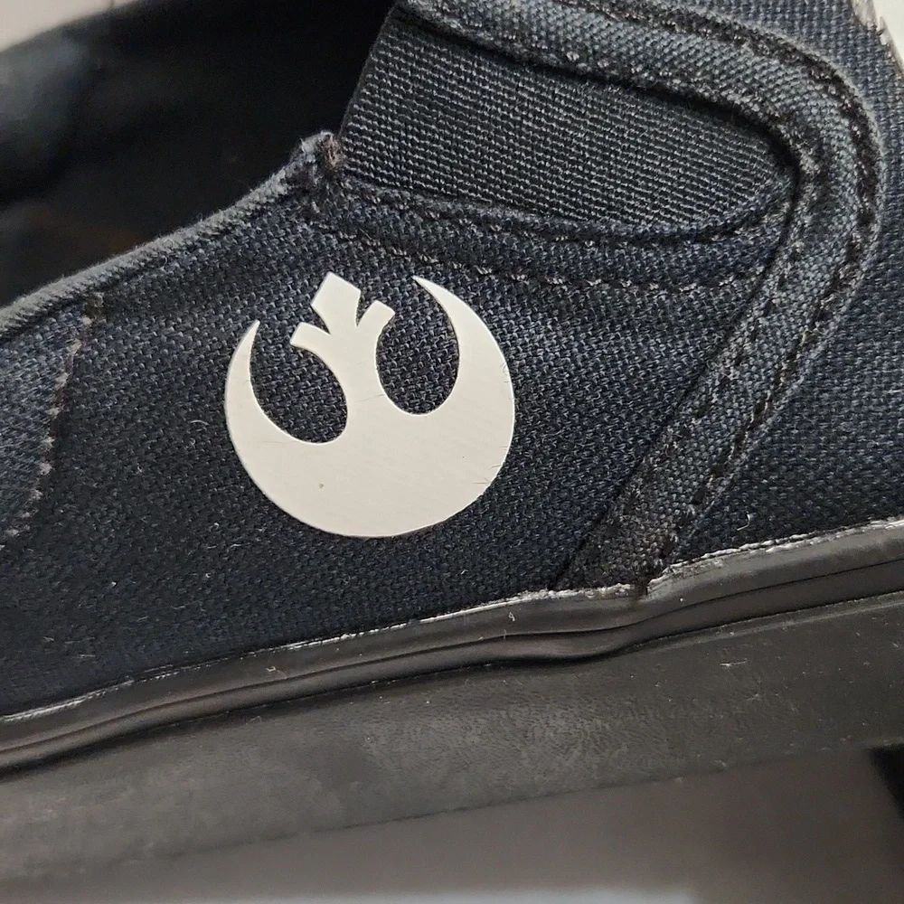Adidas X Star Wars Court Rallye Black White Canvas Slip-On Sneakers (M Size 11)
